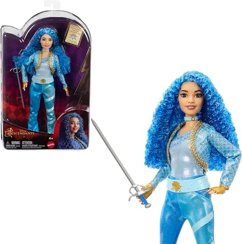 Mattel Disney Descendants: The Rise of Red Fashion Doll & Accessory, Princess Chloe Charming, Daughter of Cinderella with Movie-Inspired Clothes & Sword Mattel