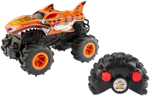 Радиоуправляемый грузовик Monster Trucks Tiger Shark масштаба 1:24 с шинами для любых поверхностей Hot Wheels