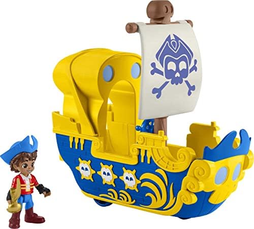 Fisher-Price Preschool Toys Santiago of The Seas Santiago Figure & El Bravo Pirate Ship for Pretend Play Kids Ages 3+ Years Fisher-Price