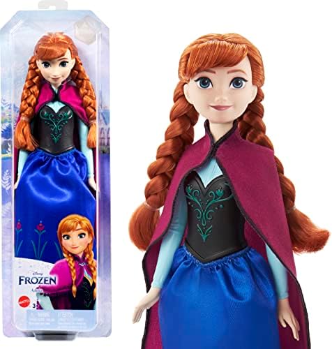 Mattel Disney Frozen Toys, Anna Fashion Doll & Accessory with Signature Look, Inspired by the Movie Mattel