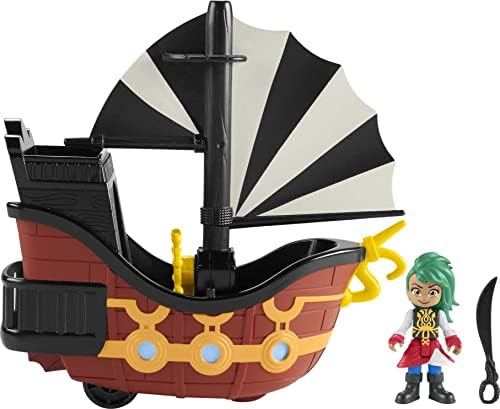 Fisher-Price Preschool Toys Santiago of The Seas Bonnie Bones Figure & El Calamar Pirate Ship for Pretend Play Kids Ages 3+ Years Fisher-Price