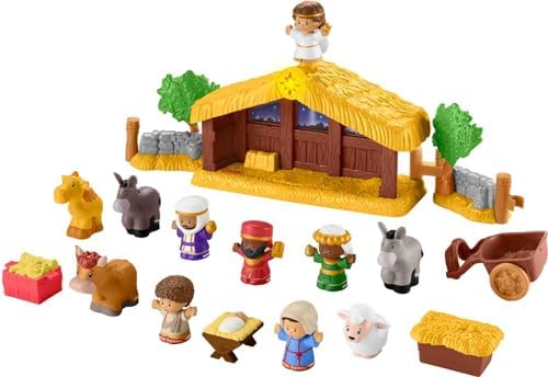 Fisher-Price Little People Toddler Toy Nativity Set with Music Lights & 18 Pieces for Christmas Pretend Play Kids Ages 1+ Years​ Fisher-Price