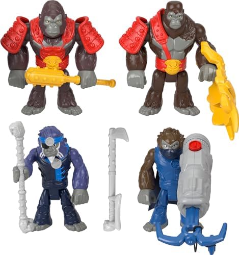 Fisher-Price Imaginext Preschool Toys Boss Level Army Pack 9-Piece Monkey & Gorilla Figure Set for Pretend Play Ages 3+ Years Fisher-Price