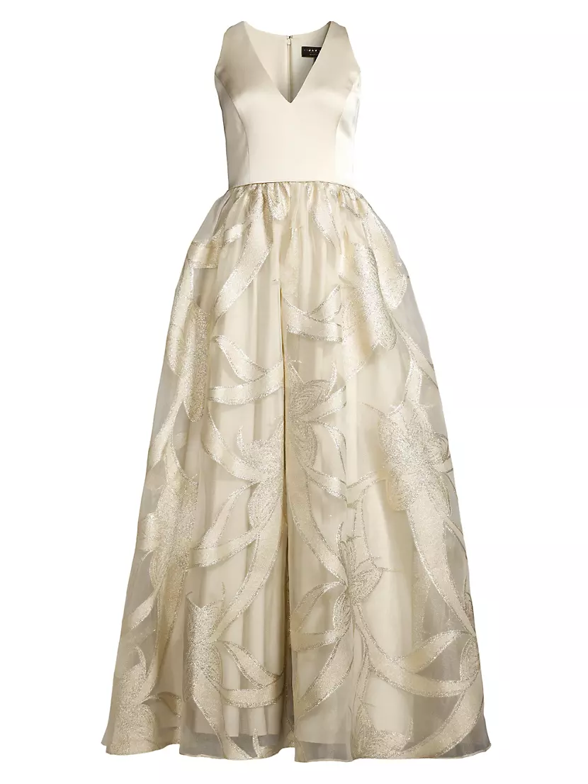 Metallic Jacquard Ballgown Aidan Mattox