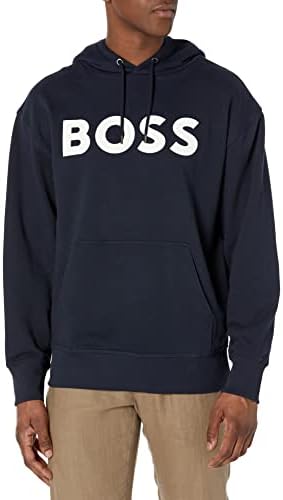 BOSS Men's Bold Logo French Terry Hooded Sweatshirt BOSS