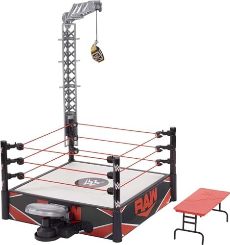 Игровой набор ринга WWE с рандомным отсчетом, 13x20 дюймов, с аксессуарами Mattel