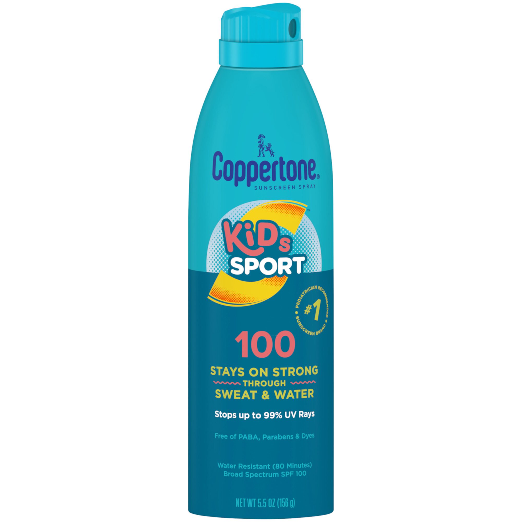 Coppertone Kids Sunscreen Spray, SPF 100 Spray Sunscreen for Kids, 5.5 Oz Coppertone