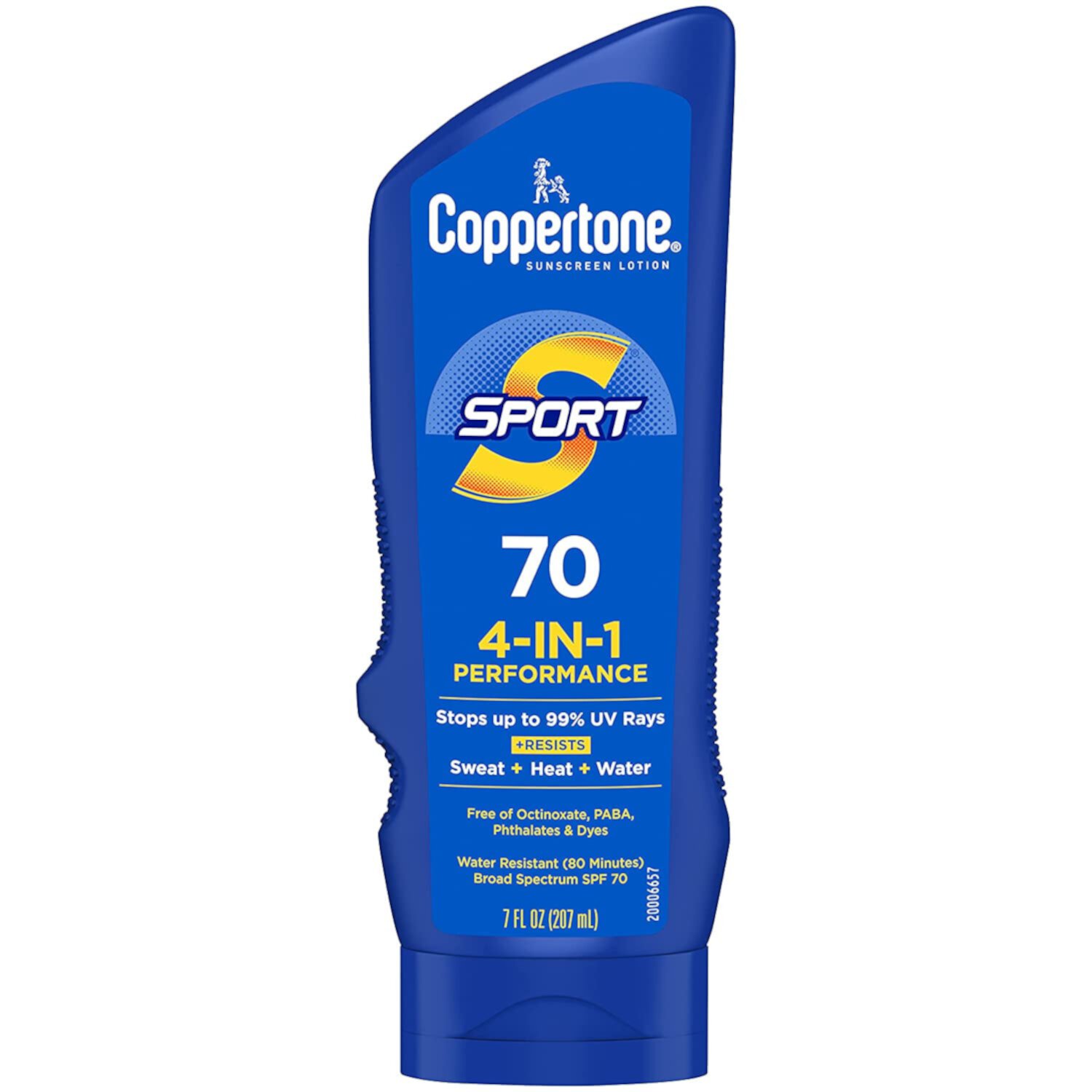 Coppertone SPORT Sunscreen SPF 70 Lotion, Water Resistant Sunscreen, Body Sunscreen Lotion, 7 Fl Oz - 2 Pack Coppertone