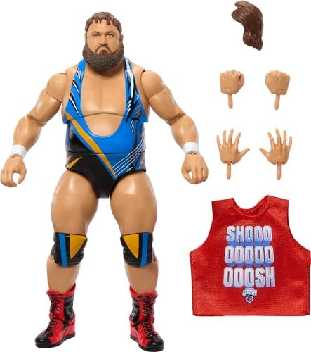 Фигурка WWE Elite Otis с аксессуарами, 15 см, 25 точек артикуляции и сменными руками Mattel