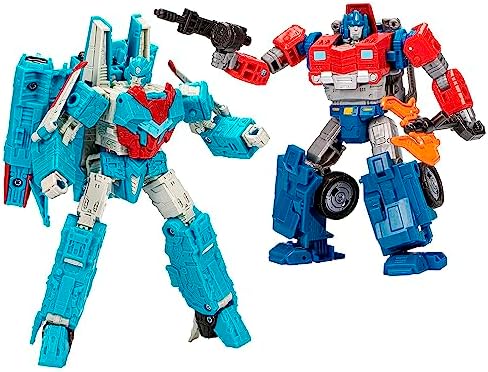 Игровой набор фигурок Transformers: Сенатор Шоквэйв и Орион Пакс, 2 шт., для мальчиков и девочек от 8 лет Transformers