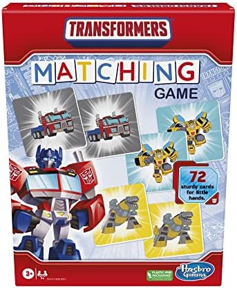 Hasbro Gaming Transformers Matching Game for Kids Ages 3 and Up, Fun Preschool Memory Game for 1+ Players Hasbro Gaming