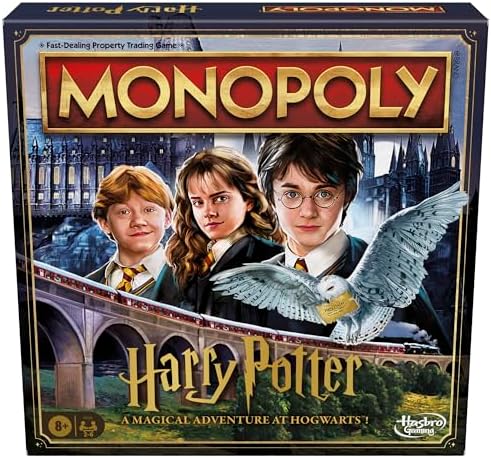 Monopoly Harry Potter Edition Board Game | A Magical Adventure at Hogwarts | Ages 8 and Up | 2 to 6 Players | Family Games | Gifts for Kids and Adults Hasbro Gaming