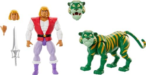 Masters of the Universe Origins Cartoon Collection Action Figure 2-Pack, Motu Collectible Set with Prince Adam & Cringer in 5.5-Inch Scale Toys Masters Of the Universe