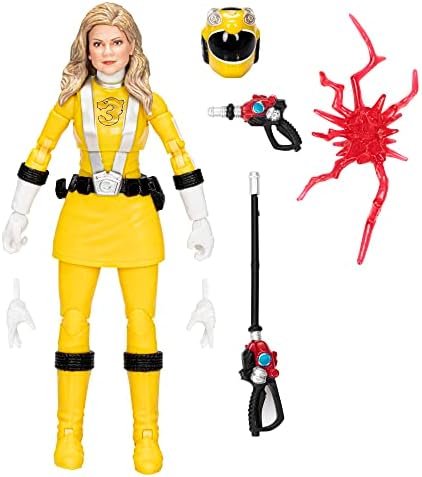 Power Rangers Lightning Collection RPM Yellow Ranger 6-Inch Premium Collectible Action Figure Toy with Accessories, Kids Ages 4 and Up Power Rangers