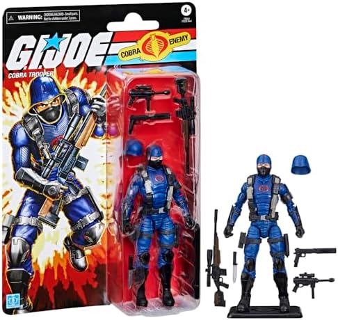 G.I. Joe Classified Series Retro Cardback Cobra Trooper, Collectible 6 Inch Action Figure with 9 Accessories G.I. Joe