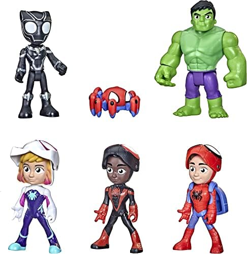 Spidey and His Amazing Friends Marvel Hero Reveal Multipack with Mask-Flip Feature, 4-Inch Action Figure Toys, Kids 3+ (Amazon Exclusive) Spidey and His Amazing Friends