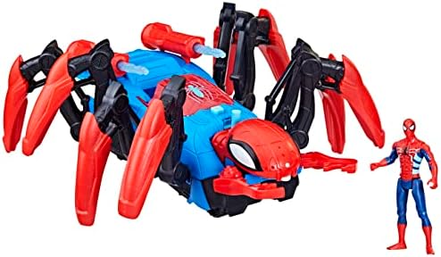 Marvel Spider-Man Car Playset with Blast Feature and Action Figure for Kids Ages 4 and Up Spider-Man