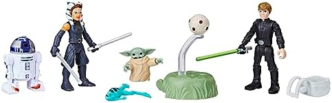 STAR WARS Mission Fleet, 2.5-Inch Scale Grogu Action Figure Set with 4 Figures & 7 Accessories, Toys for 4 Year Old Boys & Girls Star Wars