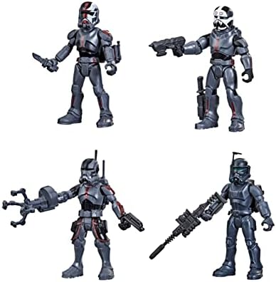 STAR WARS Mission Fleet Clone Commando Clash 2.5-Inch-Scale Action Figure 4-Pack with Multiple Accessories, Toys for Kids Ages 4 and Up Star Wars