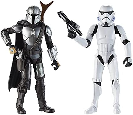 STAR WARS Galaxy of Adventures The Mandalorian 5-Inch-Scale Figure 2 Pack with Fun Blaster Accessories, Toys for Kids Ages 4 and Up (Amazon Exclusive) Star Wars