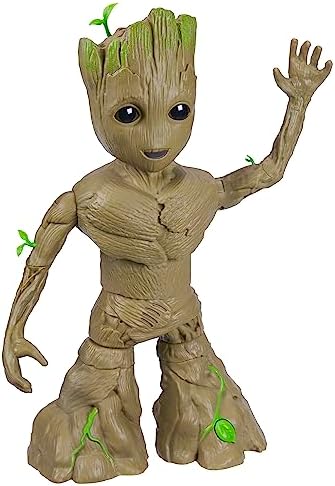 Marvel Studios I Am Groot Groove 'N Grow Groot, 13.5-Inch Interactive Action Figure, Responds to Music and Sounds, Super Hero Toys for Kids 4 and Up Marvel