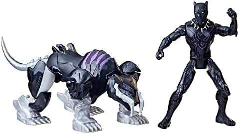 Marvel Mech Strike Mechasaurs, 4-Inch Black Panther with Sabre Claw Action Figures, Super Hero Toys for Kids Ages 4 and Up Marvel