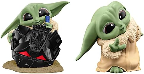 STAR WARS The Bounty Collection Series 5, 2-Pack Grogu Figures, 2.25-Inch-Scale Helmet Hijinks, Peek-A-Boo, Toy for Kids Ages 4 and Up Star Wars