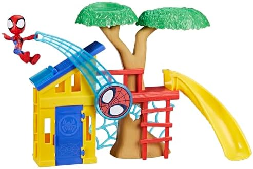 Spidey and his Amazing Friends Spidey Playground Playset, Includes 4-Inch Action Figure, Marvel Super Hero Toys for Kids 3 and Up HASBRO