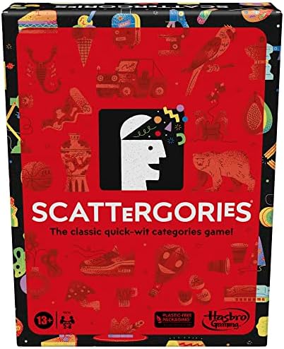 Hasbro Gaming Scattergories Classic Game, Party Game for Adults and Teens Ages 13 and up, Board Game for 2+ Players Hasbro Gaming