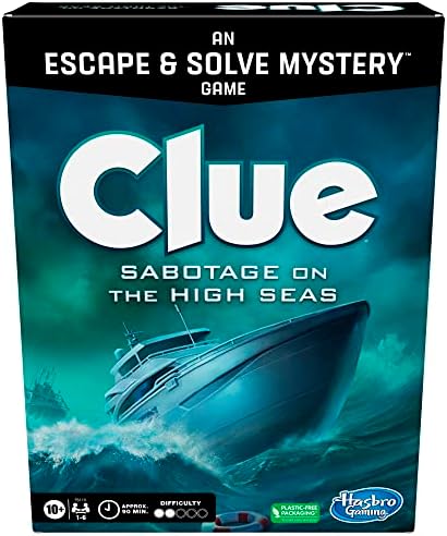 Clue Escape: The Illusionist’s Club Board Game | Escape Room Family Game | 1-Time Solve Mystery | Ages 10+ | Halloween Games for 1-6 Players | Difficulty 4 | 90 - 120 Mins. Hasbro Gaming