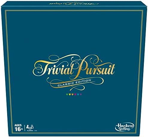 Trivial Pursuit Classic Edition Board Game for Adults and Teens Ages 16 and Up, Trivia Game for 2-6 Players Hasbro Gaming