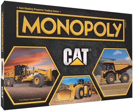 Настольная игра Монополия CATERPILLAR | Для 2-6 игроков, 60+ минут, коллекционные фигурки USAopoly