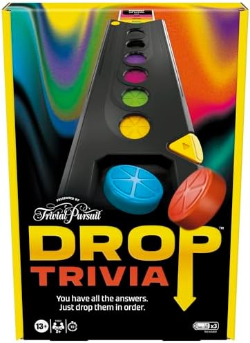 Drop Trivia Game | Electronic Party Game with Voice and Sounds | Ages 13+ | 2 or More Players | 15 Mins. | from Trivial Pursuit | Party Board Games Hasbro Gaming