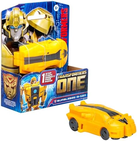 Transformers One Cog Changer Bumblebee (B-127) 4-Inch Robot Action Figure, Interactive Toys for Boys and Girls Ages 6 and Up Transformers