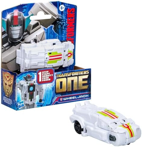 Transformers One Cog Changer Wheeljack 4-Inch Robot Action Figure, Interactive Toys for Boys and Girls Ages 6 and Up Transformers