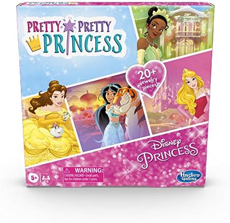 Hasbro Gaming Pretty Pretty Princess: Edition Board Game Featuring Disney Princesses, Jewelry Dress-Up Game for Kids Ages 5 and Up, for 2-4 Players Hasbro Gaming