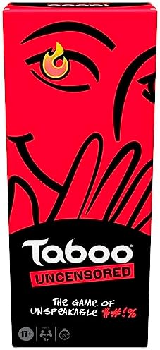 Hasbro Gaming Taboo Uncensored Board Game for Adults Only | Ages 17+ | 4+ Players | 20 Mins. Avg. | Hilarious NSFW Party Games for Adults Hasbro Gaming