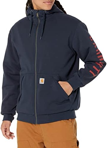  Толстовка Carhartt Rain Defender Loose Fit с флисовой подкладкой и графическим логотипом Carhartt