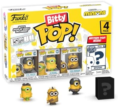 Мини-набор Funko Bitty Pop!: 4 фигурки Миньонов - Eye, Matie, Cro-Minion, Au Naturel и секретная фигурка Funko