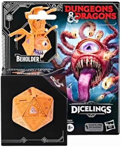 Dungeons & Dragons Honor Among Thieves D&D Dicelings Displacer Beast Collectible D&D Monster Dice Transforming Giant d20 Action Figures Role Playing Dice Dungeons & Dragons