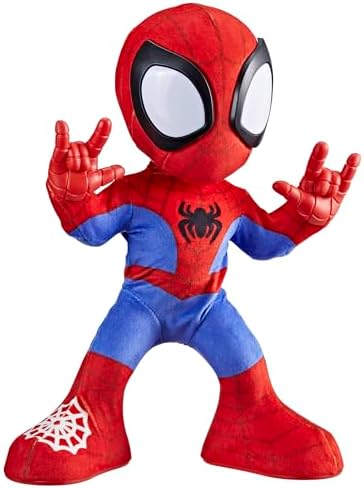 Spidey and his Amazing Friends Marvel Dance 'N Crawl Spidey, Interactive Plush Toy with 20 Phrases & Sounds, 2 Songs, Super Hero Toys for Kids 3 & Up Spidey and His Amazing Friends