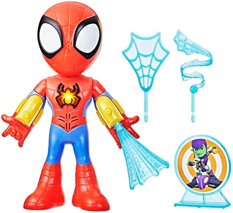 Marvel Spidey and His Amazing Friends Electronic Suit Up Spidey, 10-Inch Action Figure with Lights and Sounds, Preschool Toys for Kids Ages 3 and Up Spidey and His Amazing Friends