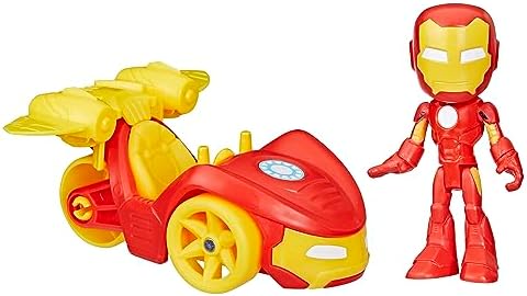 Spidey and His Amazing Friends Iron Racer Set, Action Figure with Vehicle and Accessory, Marvel Preschool Super Hero Toys Spidey and His Amazing Friends