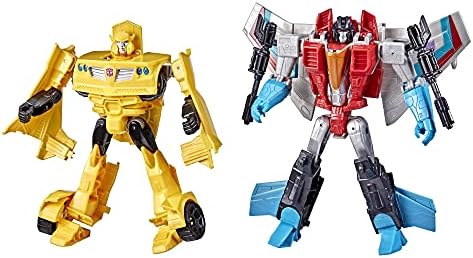 Transformers Toys Heroes and Villains Bumblebee and Starscream 2-Pack Action Figures - for Kids Ages 6 and Up, 7-inch (Amazon Exclusive) Transformers