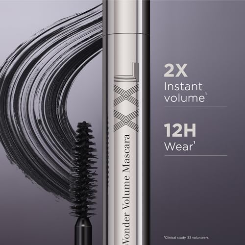 Clarins NEW Wonder Volume Mascara XXL | Volumizing and Lengthening | Double Volume Effect | 12H¹ Hold | Visibly Thickens and Smoothes Lashes | Smudge-Proof and Humidity-Resistant | 0.3 Ounces Clarins