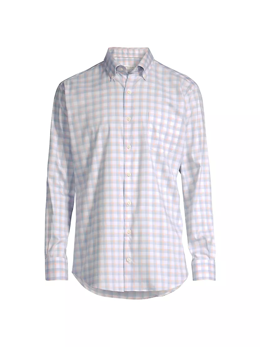 Мужская Повседневная рубашка Peter Millar Wilkeson Crown Lite Cotton-Stretch Peter Millar