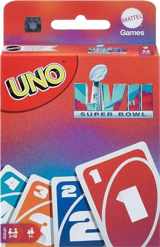 Mattel Games UNO NFL LVII Card Game for Kids, Adults, Family and Game Night with Special Touchdown Rule for 2-10 Players Mattel Games