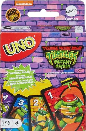 Mattel Games UNO Teenage Mutant Ninja Turtles Mutant Mayhem Card Game for Kids & Family Nights, Parties, Travel, Camping & More Mattel Games