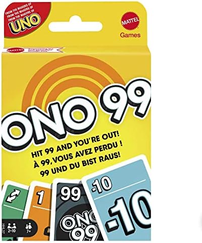 Mattel Games ONO 99 Card Game from The Makers of UNO Game for Kids, Adults & Game Nights, Add Numbers & Don't Go Over 99 Mattel Games