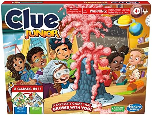 Clue Junior Board Game | 2-Sided Gameboard, 2 Games in 1 | 2 to 6 Players | Mystery Games for Kids | Back to School Gifts | Classroom Preschool Games | Ages 4+ Hasbro Gaming